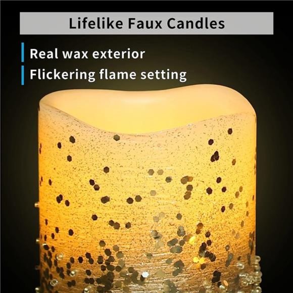LED Flameless Candles with Remote – Battery-Operated Flameless Candles Bulk Set - Picture 2 of 6